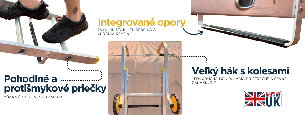 SK WERNER Dvojdielny stresny rebrik